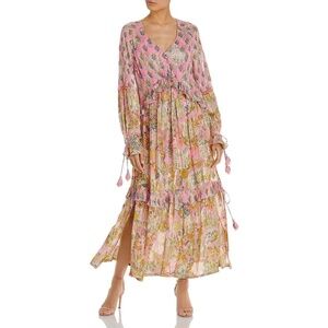 NWT HEMANT & NANDITA Dhea Kaftan M Medium Canary Yellow Taffy